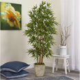 thumbnail image 2 of Nearly Natural 65" Bamboo Artificial Tree - Country White Planter - Green/White, 2 of 3