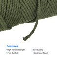 thumbnail image 3 of Unique Bargains Cotton Rope Twine String Twisted Braided Cord, Army Green 100m/109 Yard for Wall Hanging, Macrame Knotting, 3 of 7