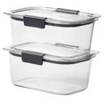 thumbnail image 1 of Rubbermaid Brilliance Food Storage Container, Medium Deep, 4.7 Cup, Clear, 2-Pack, 1 of 4