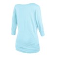 thumbnail image 2 of Matchstick Women's 3/4 Sleeve Basic Drape Top with Side Shirring, 2 of 4