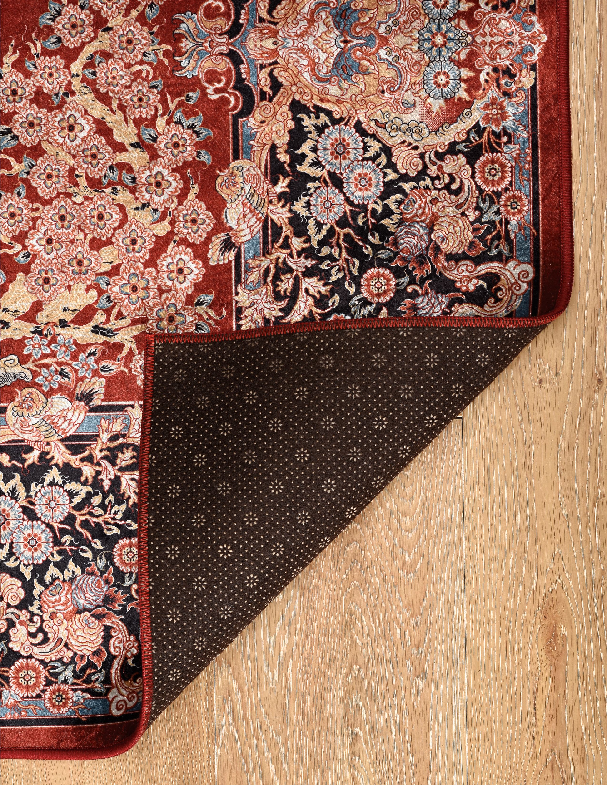 Tapis d'appoint Emerald Martin bleu & marine de 2 pi 2 po x 3 pi 2 po