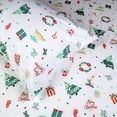 thumbnail image 2 of Hitime Ensemble de Draps de Noël Très Grand Size 4 Pcs - Draps de Lit en Polyester Ultra Doux et Respirants, Literie Rafraîchissante pour Toutes les Saisons avec Poches Profondes, Résistant aux Plis et à la Décoloration (Motif de Petit Noël), 2 of 8