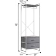 thumbnail image 2 of Clothing Rack with 2 Drawers - Tall Closet Stand Dresser for Bedroom, 2 of 3