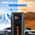 thumbnail image 3 of ASPERX Portable Car Jump Starter 4000A Peak, Jump Box for 12V Vehicles (up to All Gas and 10.0L Diesel Engine), Battery Booster with LED Light, USB Quick Charge, 3 of 11
