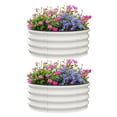 thumbnail image 3 of BeesClover Round Galvanized Raised Garden Bed - 2FT/3FT/4FT Sizes - Outdoor Flower & Vegetable Bed - Heavy - Duty & Open - Bottom Design, 3 of 7