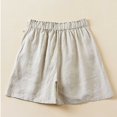 thumbnail image 2 of AherBiu Lounge Shorts for Women Cotton Linen Elastic High Waisted Wide Leg Summer Lightweight Shorts, 2 of 3