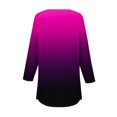 thumbnail image 5 of SwiftWear T-Shirts pour Femmes Mode Tendance Col Rond Manches Mi-Longues T-Shirt Couleur Dégradée Décontracté Ample Hauts Basiques, 5 of 5