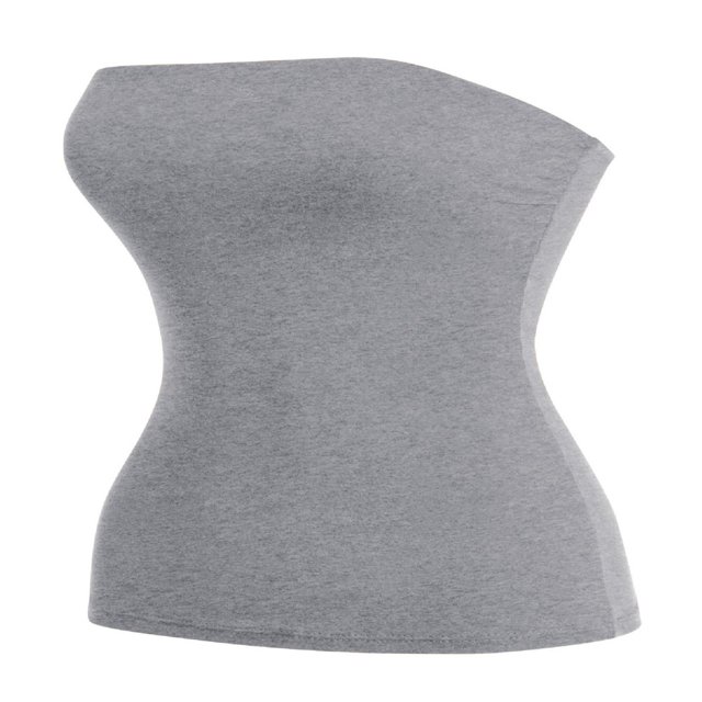 CHUANK Haut Bandeau Long Tube Basique Uni Extensible en Coton pour Femmes, Lot de 2
