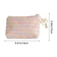 thumbnail image 3 of Storage & Organization, Woolen Knitted Bag Striped Color-blocked Cosmetic Bag Pattern Cosmetic Bag Portable Cosmetic Bag Ins-style Pencil Case, Birthday Gifts, 3 of 6