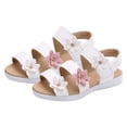 thumbnail image 1 of Summer Girls Sandals Fashion Slides for Girls Slides Flat Shoes with Big Shower Slippers3 Girls Sandals Flower Design Comfortable Lightweight on Kids Girls Sandals for Kids, 1 of 6
