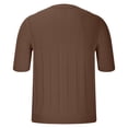 thumbnail image 3 of Gspmoly T-shirts pour Hommes, Mode Estivale pour Hommes, Blouse à Manches Courtes en Tricot, Col Rond, Couleur Unie, Décontractée, pour Sortir, Articles en Liquidation, 3 of 6