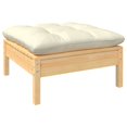 thumbnail image 3 of vidaXL 12 Piece Garden Lounge Set with Cream Cushions Solid Pinewood, 3 of 5