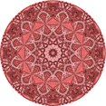 thumbnail image 1 of Ahgly Company Tapis Rond Lavable en Machine Intérieur Transitionnel Rouge Pastel Rose, 6 Pieds Rond, 1 of 7