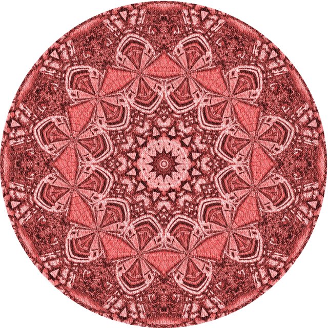 Ahgly Company Tapis Rond Lavable en Machine Intérieur Transitionnel Rouge Pastel Rose, 6 Pieds Rond