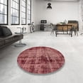 thumbnail image 3 of Ahgly Company Tapis d'Intérieur Ronds Abstraits Rouge Brique Feu Abstrait, 4 Pieds Rond, 3 of 6