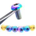 thumbnail image 4 of Mosiee 6Pcs Tc4 Ti Alloy Disc Screws Cnc T25 Disc Brake Torx Bolts 5X10Mm, 4 of 8