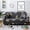 Dark Blue Leaf, variant on 1/2/3/4 Seater Elastic Sofa Covers Slipcover Settee Stretch Floral Couch Protector