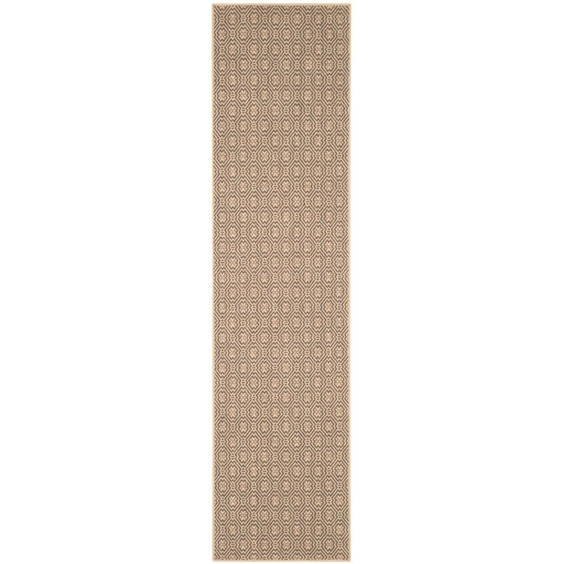 Safavieh Palm Beach 2' X 8' Hand Woven Rug in Natural and Black