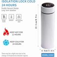 thumbnail image 2 of Smart Water Bottle Stainless Steel Vacuum Flask,Travel Mug with Smart LCD Touch Screen, Keep Hot Or Cold, Car Portable Travel Tea Coffee Vacuum Thermo Cup,Insulated Water Bottle,pink,500ml, 2 of 5