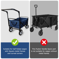 thumbnail image 4 of Foldable Cart Push Handle Extendable Cart Trolley Handle Accessories Wagon Cart Equipment for Flat Folding Cart, 4 of 7