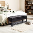 thumbnail image 2 of HOMCOM Banc Ottoman de Rangement 2 en 1 à Dessus Relevable Brun, 2 of 10