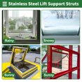 thumbnail image 2 of Unique Bargains 2 Pcs 40lb/180N 10inch/254mm Plastic End Fitting Lift Support Struts Silver Tone, 2 of 8