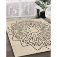 thumbnail image 3 of Ahgly Company Tapis d'Intérieur Ronds de Style Transitionnel Lavables à la Machine, Mocassin Beige, 8 Pieds Rond, 3 of 7