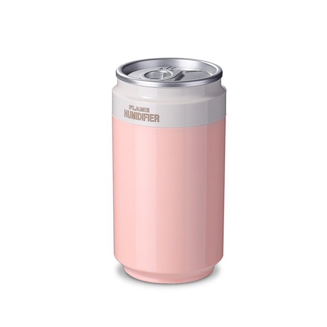 Humidificateur d'Air 200ml Diffuseur de Table à Faible Bruit avec Veilleuse en Plastique pour Maison Bureau Rose