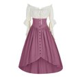 thumbnail image 1 of LOVZFMLL Costume Renaissance pour Femmes Robe Victorienne Médiévale Paysanne Manches à Volants Laçage Chemise Asymétrique Robe Maxi Tenue de Fête d'Halloween Cosplay, 1 of 4
