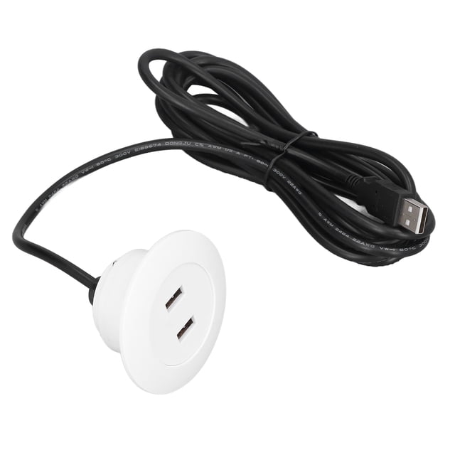 Dual USB Charging Ports Socket, Multipurpose Sofa USB Charging Socket Charging Protection Circuit For Home Use White