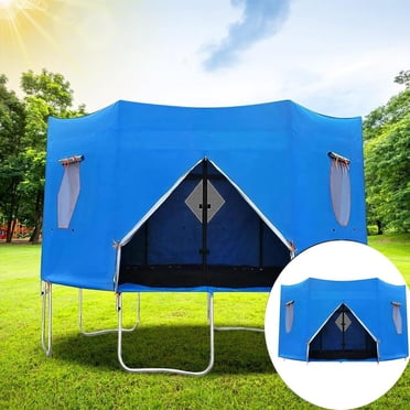 Trampoline Cover, Round Sunblock Shade Cloth for Backyard Playground, Trampoline Tent with Skylight and Ventilation Windows, Fit for 96/120 Inch Trampolines and Kids' Outdoor Activities