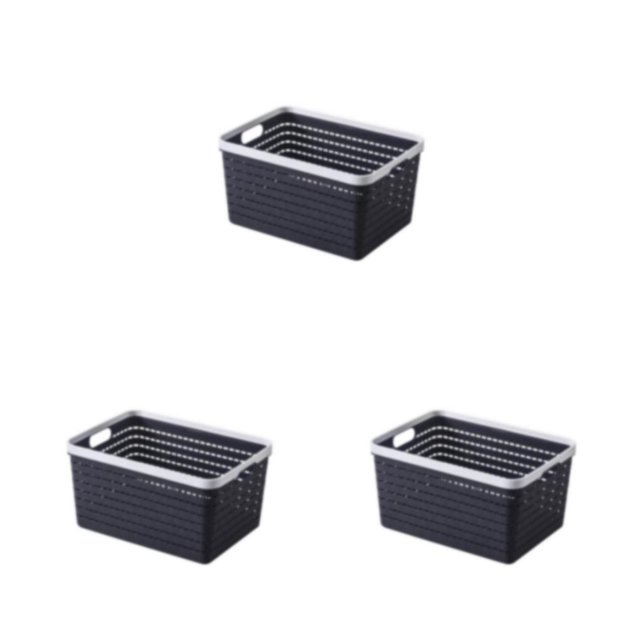 Maytalsory Premium And Nest-able Storage Solution For Desk Storage Basket Widely dark blue mini 3Set