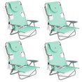 thumbnail image 1 of Ostrich Chaise de Pelouse de Camping Extérieure Pliable sur le Dos, Sarcelle (Lot de 4), 1 of 12