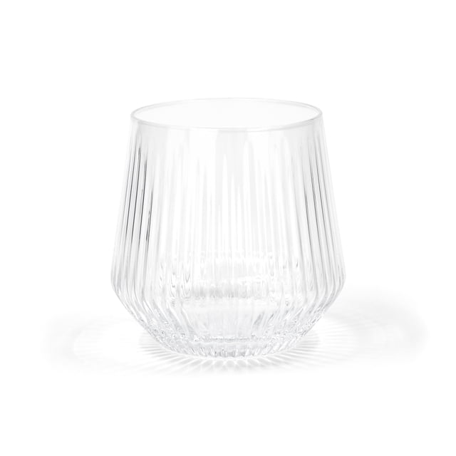 Sabatier 4 pack DOF Ribbed Glasses 380ml Clear