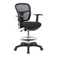 thumbnail image 2 of Office Factor Drafting Chair with Foot Ring, Mesh Back Drafting Clerk Stool, Adjustable Height, Removable Arms Swivel Chair for Office and Home, 2 of 5