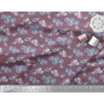 thumbnail image 3 of Soimoi Moss Georgette Fabric Clouds & Bullfinch Bird Print Sewing Fabric Yard 42 Inch Wide, 3 of 3