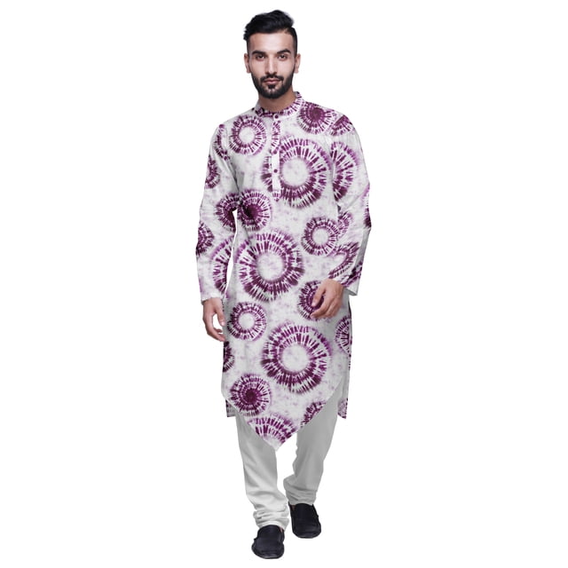 Atasi Kurta à Manches Longues de Designer pour Garçons, Kurta Décontractée Imprimée en Coton Flex