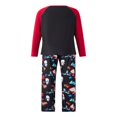 thumbnail image 3 of Pyjamas de Noël Assortis pour la Famille Ensembles Manches Longues Col Imprimé Père Noël Hauts Pantalons Costume, 3 of 6
