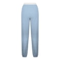thumbnail image 4 of LLYwey Baseball Pants Adult Women Fashion Color Block Printed Drawstring Pants Workout Pants Female Long Pant Style H96 Light Blue XXL, 4 of 5