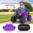 thumbnail image 2 of Costway VTT Électrique 24 V pour Enfants à 4 Roues avec Connexion Sans Fil Violet, 2 of 10