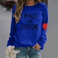 thumbnail image 2 of Ketyyh-chn99 T-Shirts pour Femmes Mode Tendance Ample Mignon Été Manches Courtes Tunique Décontractée Hauts Confortables Amples Col Rond Hauts Bleu,G, 2 of 2