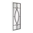thumbnail image 1 of Kate and Laurel Bakersfield Farmhouse Windowpane Rectangle Wall Mirror, 16 x 42, White, Framed Decorative Rectangular Mirror with Natural Iron Overlay and Tall Frame, 1 of 8
