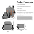thumbnail image 3 of Mistaha Large Capacity Computer Backpack Fashion Business Bag Outdoor Leisure Travel Bag Set with External, 3 of 8