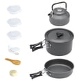 thumbnail image 1 of Camping Hiking Cookware Set Outdoor Portable Picnic Cookware Kit Aluminum Oxide Pot Frying Pan Set Travel Cooking Accessories, 1 of 8