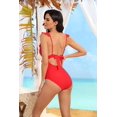 thumbnail image 4 of Charmo One Piece Bathing Suit for Women Ruffle Cut Out Swimsuits Strappy Monokinis, 4 of 6