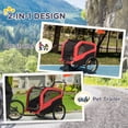 thumbnail image 4 of Aosom 2-in-1 Dog Bike Trailer, Pet Stroller with Hitch for Large Dogs, Red, 4 of 9