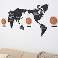 thumbnail image 4 of Yhmxh Home Decor,Stickers,Wall Decor, World DIY Wall Clock Map Sticker Home Office Decor Clock Cotton F Lag, 4 of 4