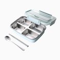 thumbnail image 2 of Boîte à Bento Compartimentée en Acier Inoxydable - Récipient Alimentaire Hermétique, Préparation des Repas Sécurisée et sans Fuite,, Bleu, JKODE, 2 of 8