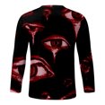 thumbnail image 4 of LUOGENLI T-shirts pour Homme pour Hommes T-shirts pour Hommes Célébration Performance Tour Mode Chemise Décontractée Oeil Imprimé Manches Longues Col Rond T-Shirt 4xlt T-shirts pour Hommes T-shirts Graphiques Fête de la Saint-Patrick Rouge Brique TTG, 4 of 5