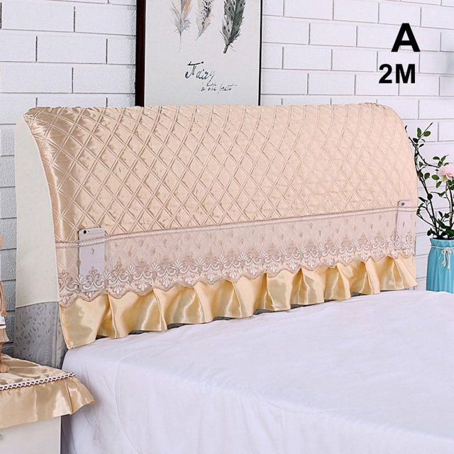 MesaSe Stretchable Headboard Covers Dustproof Thickened Full Coverage Bed Head Covers(Purple A 2M)